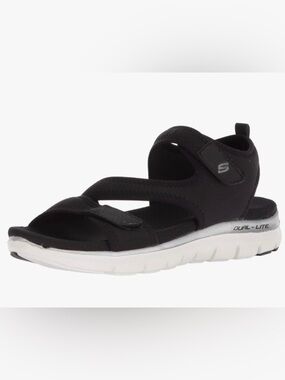 Sketchers Flex Appeal 2.0 cloth velcro, comfort sandals, size 10
